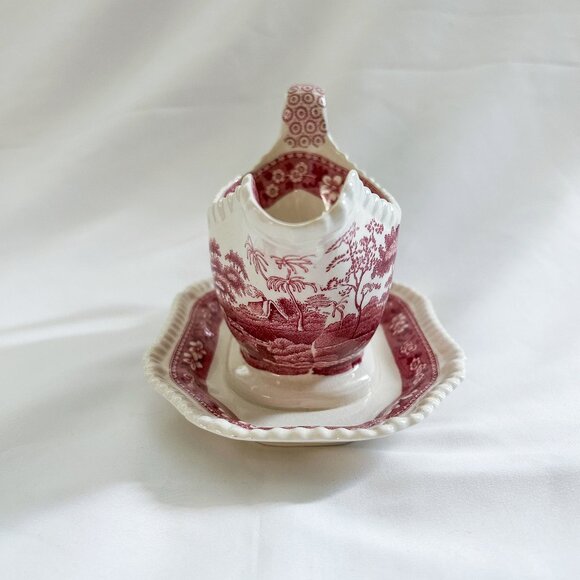 Copeland Spode Tower Vintage Gravy Boat with Attached Saucer - Picture 4 of 12